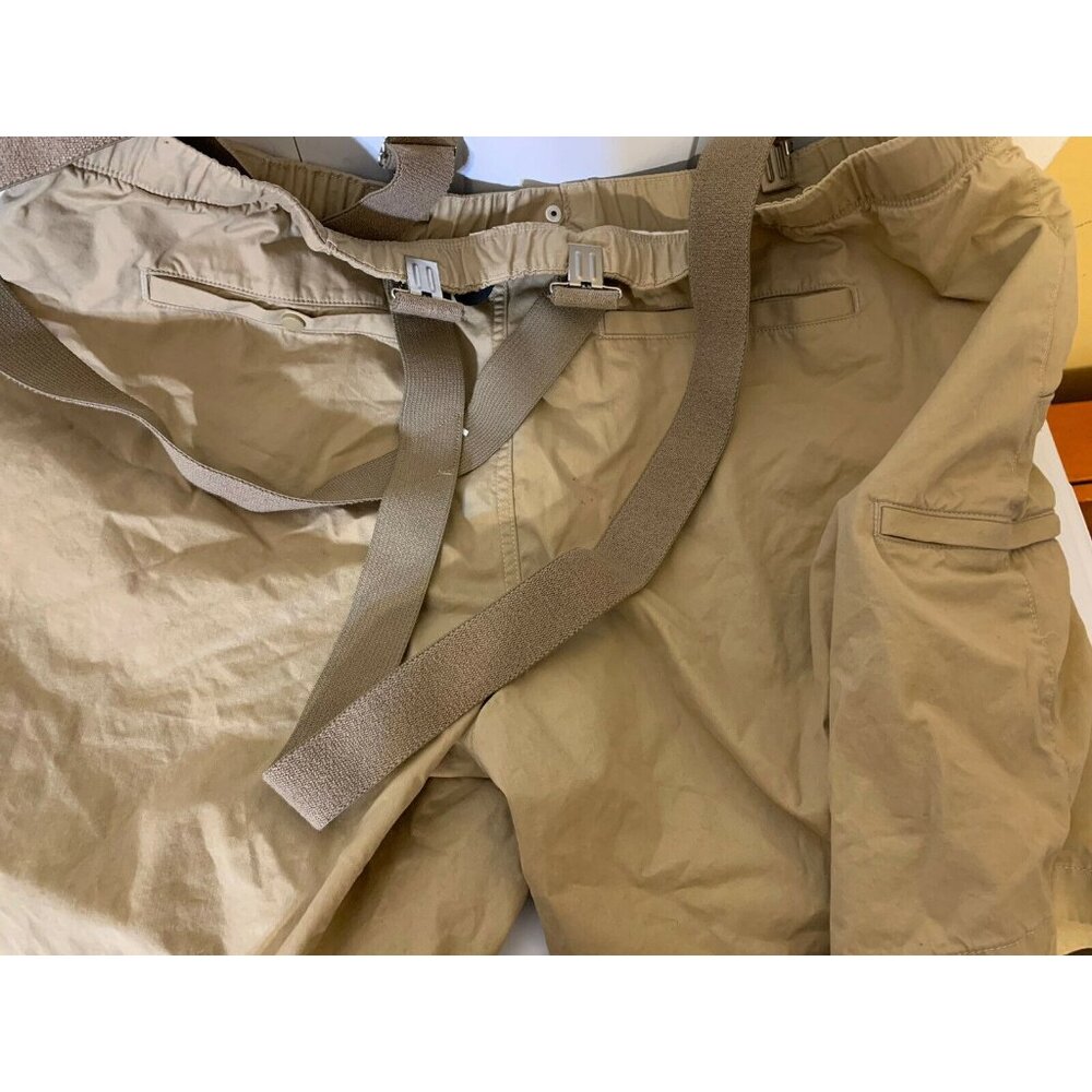 Free Assembly Men’s‎ Sz XXL Shorts Utility Suspenders Flat Front Khaki - Picture 6 of 7